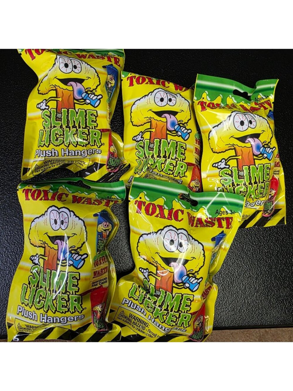 5 Toxic Waste Slime Licker Plush Hanger Toy Clip Surprise Bag Sealed NEW